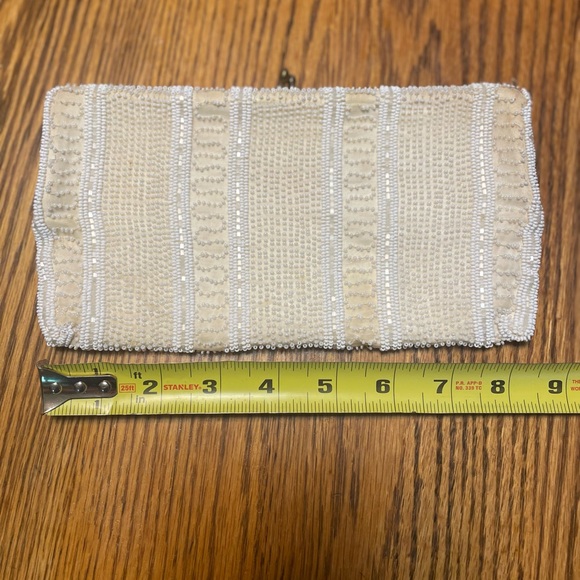 Walborg Vintage Hand Beaded White Clutch/Evening Bag Made in Belgium - Picture 7 of 8
